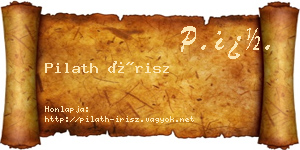 Pilath Írisz névjegykártya